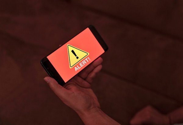 Storm alert on phone